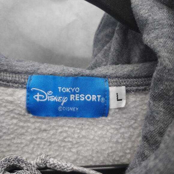 Disney Zip Sweater Large Mickey Mouse Ears Hoodie Zip Up Tokyo Resort Souvenir - Picture 5 of 13